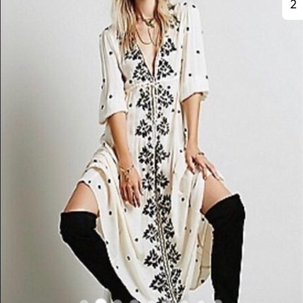 Embroidered Fable Midi Dress